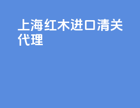 上海红木进口清关代理