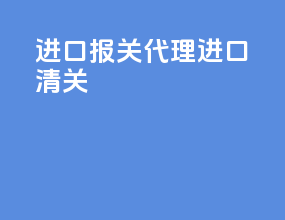 进口报关代理进口清关