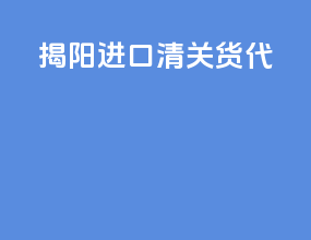 揭阳进口清关货代