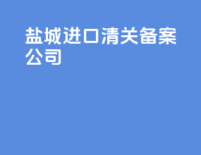 盐城进口清关备案公司