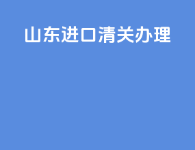 山东进口清关办理