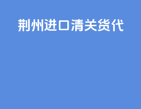 荆州进口清关货代