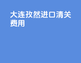 大连孜然进口清关费用
