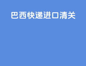 巴西快递dhl进口清关