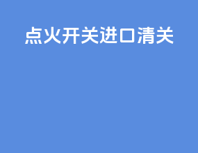 点火开关进口清关