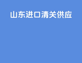 山东进口清关供应