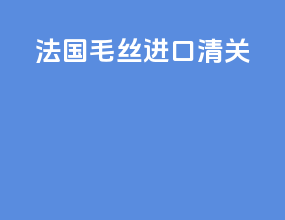 法国毛丝进口清关