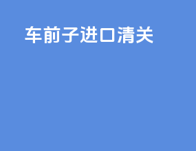 车前子进口清关