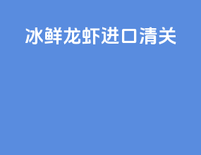 冰鲜龙虾进口清关