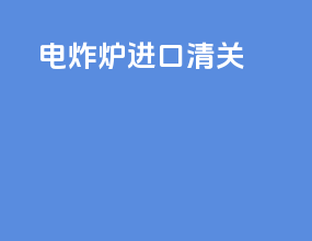 电炸炉进口清关