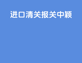 进口清关报关中颖