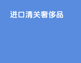 进口清关 奢侈品