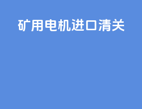矿用电机 进口清关