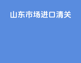 山东市场进口清关