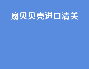 扇贝贝壳进口清关