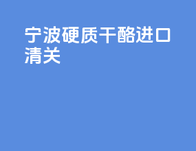 宁波硬质干酪进口清关