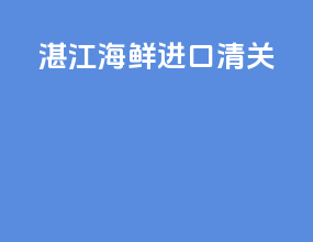 湛江海鲜进口清关