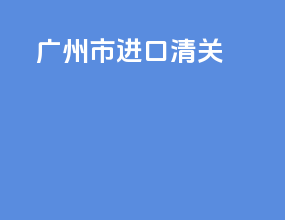 广州市进口清关