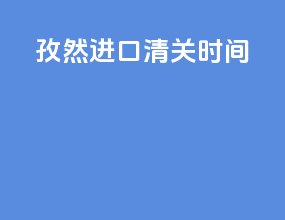 孜然进口清关时间