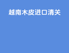 越南木皮进口清关
