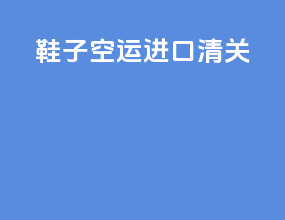 鞋子空运进口清关