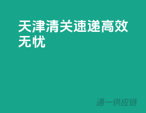 天津清关速递，高效无忧