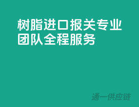 树脂进口报关，专业团队全程服务