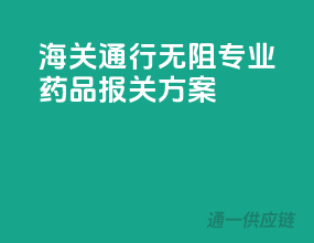 海关通行无阻，专业药品报关方案