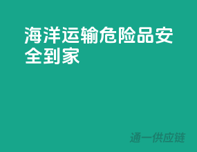 海洋运输，危险品安全到家